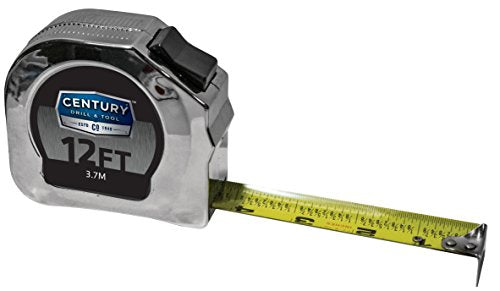 Century Drill and Tool 72806 Chrome Tape Measure, 12-Foot Century Drill & Tool