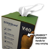 TaskBrand N-V040CGW Center Pull Wipers White 10 x 12 (Roll of 200) TaskBrand