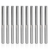 HQMaster CNC Router Bits 1/8 Router Bit Straight Router Bit 1 8 Shank Straight Flute End Mill Cutter 2-Flute Milling Cutting Tungsten Steel 22mm HQMaster