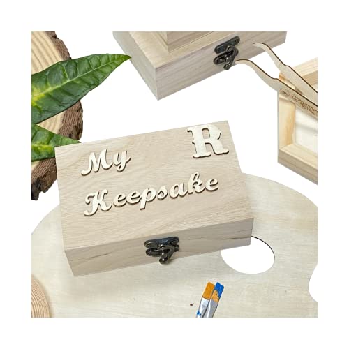 8 Pack 6 X 4 X 2 Inch Unfinished Wooden Box For Crafts Small Keepsake Box Treasure Chest Wood Jewelry Box