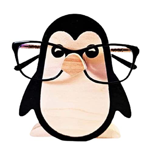 Creative Animal Glasses Holder Handmade Wood Carved Animal Eyeglass Holder Stand Wooden Spectacle Frame Sunglasses Display Stand for Home Table Decor FLAUU