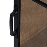 Kate and Laurel Barnhardt Decorative Wooden Wall Cabinet with Two Sliding Glass Doors, 30" x 28", Rustic Brown, Barndoor Modern Farmhouse Storage Kate and Laurel