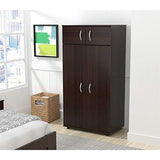 Inval 4-Door Armoire Wardrobe, Espresso Inval