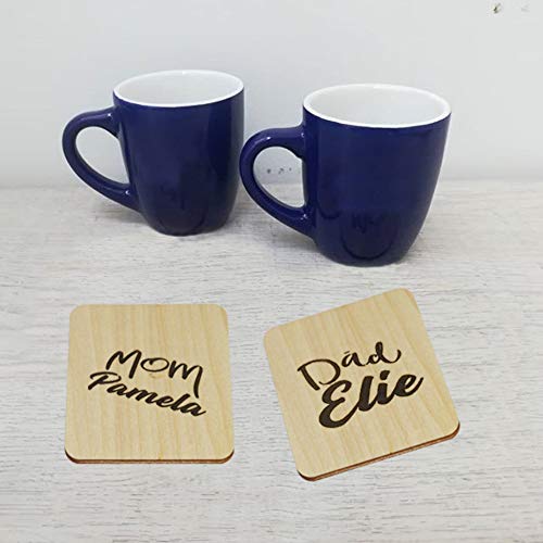 MONKEY SUN 48 Pieces 4 x 4 Inches Unfinished Square Wood Blank Coaster Bulk for Drinks, Painting, Writing, Bar, Kitchen Home Decor, DIY Craft, Party MONKEY SUN