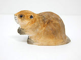 Selsela Beaver Wood Figurine - Dam Forest Castor Woodland Critter Miniature Small Animal Handmade Carved Home Decor Folk Ornament Minifigure Selsela