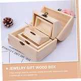 ARTIBETTER 6 pcs wooden box travel jewelry organizer jewelry organizer tray DIY wooden unfinished wooden jewelry case craft storage strawberry decor ARTIBETTER