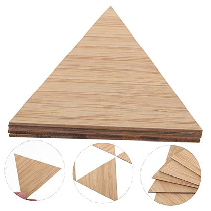 MAGICLULU 5pcs DIY Hand Painting Triangle Wood Slices Unfinished Wood Chip Rustic Wood Slices Kids Crafts Wood Log Wood Cutout Shapes Toys for Kids