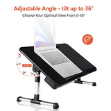 Lap Desk for Laptop,BUILDEC Adjustable Laptop Stand for Desk with Storage Drawer,Foldable Legs Standing Lap Table for Reading, Eating, Working, Buildec