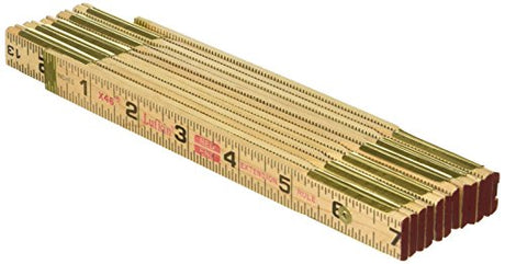 Crescent Lufkin Wood Rule, 6' Brass Ext, Black , Brown - X46SLN Lufkin