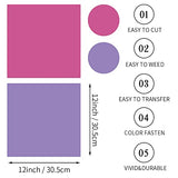 WOWOCUT Infusible Transfer Ink Sheets, Pink and Light Purple Solid Color Heat Transfer Paper 2 Packs Bundle, 12"X12" Sublimation Sheet for Cricut WOWOCUT