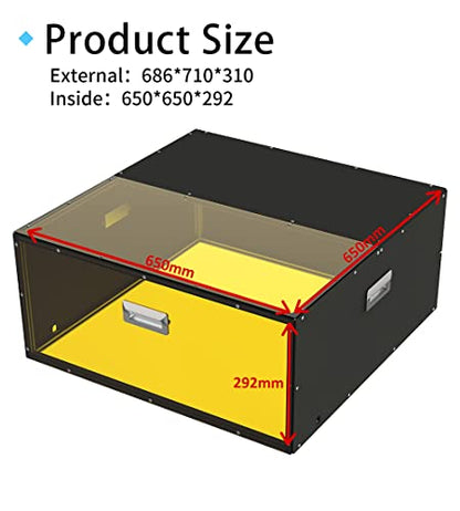 OUYZGIA Laser Engraver Aclyric Encloure 650x650x292mm Aclyric Shell Protective Cover kit for TTS-25 TTS-55 TT-5.5S TTS-10 Laser - WoodArtSupply