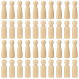 SEHOI 40 PCS 3.5 Inch Wooden Peg Dolls, 20 Mom, 20 Dad Unfinished Wooden People Set Wooden Peg Figures Peg People for Painting, Graffiti, Crafts, SEHOI