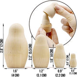 AEVVV Unpainted Blank Russian Nesting Dolls Lot of 10 Sets by 4 pcs - DIY Russian Nesting Dolls to Paint - DIY Blank Doll Wooden AEVVV
