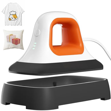 INFANT MOMENT Mini Heat Press Machine - (7"×3.8"), Heating Sublimation Transfer Projects for Tshirt Hats Bags Pillows Shoes Aprons,Features Insulated INFANT MOMENT