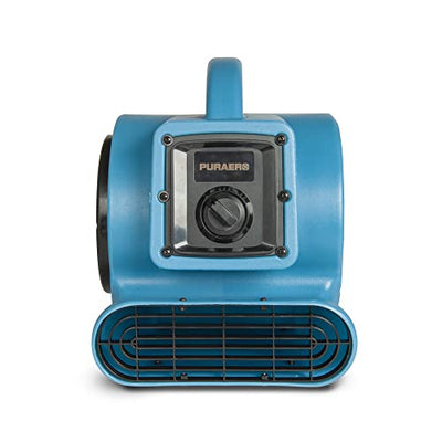 PURAERO Mini Air Mover | Carpet Dryer and Blower Fan | High-Velocity Floor Fan for Crawlspaces, Attics, Basements, Bathrooms | 1/5 HP 800 CFM | Water