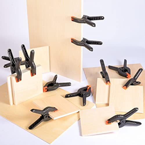 20 Packs Spring Clamps, 3.5 inch Spring Clamps Heavy Duty for Crafts and Professional Plastic Spring Clamps for Woodworking, Small Spring Clips Toresano