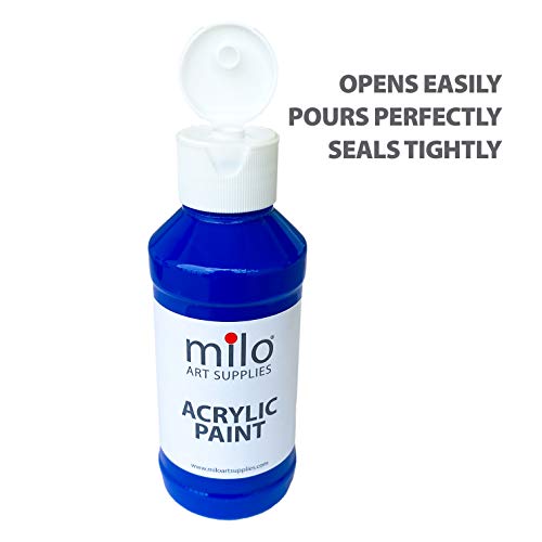 Milo Acrylic Paint Set of 6 Colors | 4 oz Bottles | Made in The USA ?