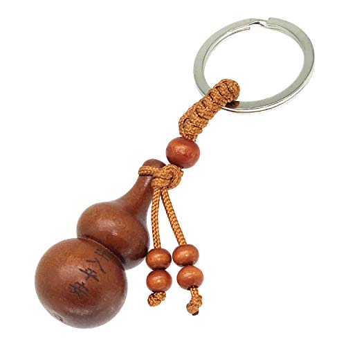 Betterdecor Feng Shui Wood Carved Wulou/hulu Key Chain for Protection Betterdecor