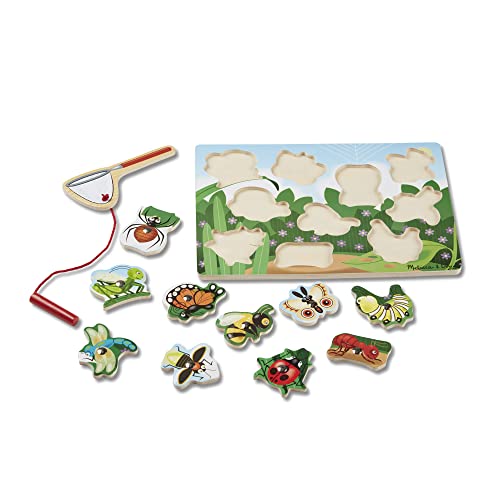 Melissa & Doug Magnetic Wooden Bug-Catching Puzzle Game (10 pcs) Melissa & Doug