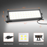 OOOLED 2 Pack LED Shop Lights, 100W 13000LM 6000K Super Bright LED Work Light, IP66 Waterproof LED Flood Light Outdoor with Plug, LED Shop Lights for OOOLED