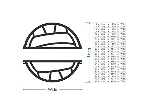 Personalized Wooden Volleyball Family Name Sign- Cutout, Home Decor, Unfinished and Available from 4 to 36 Inches Wide Jess and Jessica