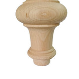 Btibpse 6" Wood Furniture Legs Unfinished Sofa Bun Feet for Cabinet, Chair, Loveseat, Ottoman, Dresser Foot Replacement Set of 4 Btibpse