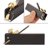 Manual Wood Planer, Mini Ebony Plane High Speed Steel Ebony Combined Plane Set Woodworking Plane Carpenter DIY Cable-line Wood Arc Bottom Cutting HURRISE