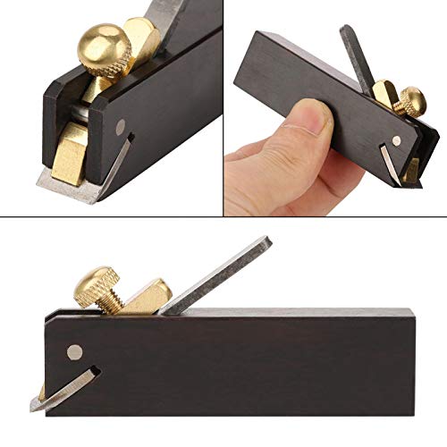 Manual Wood Planer, Mini Ebony Plane High Speed Steel Ebony Combined Plane Set Woodworking Plane Carpenter DIY Cable-line Wood Arc Bottom Cutting - WoodArtSupply