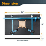 POWERTEC 71539 14"x24" Drill Press Table Set-Up Kit w/T Track Fence, Hold Down Clamps and Installation Hardware For 12” Drill Presses or Larger POWERTEC
