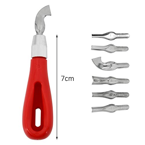 WerkWeit [12PCS] Rubber Carving Blocks Linoleum Block with Cutter Tools Stamp Making Kit Linoleum Cutter with 6 Types Blades and 12-Pack Carving WerkWeit