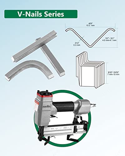 meite V1012 Hard Wood Type 10.3mm Diameter V Nails 12mm 1/2" Length for Picture Frame Joiner V1015B V-Nailer Joining Gun 4000 PCS/BOX meite