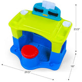 Simplay3 Creative Kids Art Desk Table and Chair Set with Attached Desk Chair, Full Floor and Art Storage Simplay3