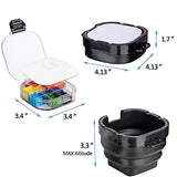 Falling in Art 16 Wells Paint Palette, Airtight Palette Storage Box with Lid and Folding Paint Brush Basin for Watercolor, Gouache and Acrylic Falling in Art