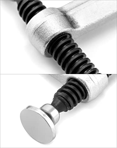 QWORK 12" Heavy Duty F Clamp, 4 Pack Drop-forged Bar Clamp, 4-3/4 Inch Throat Depth, Professional Forging Jaws, Rail, Spindle and Handle QWORK