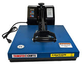 Transfer Crafts T-Shirt Heat Press & Digital Sublimation Machine (15x15 Blue) Transfer Crafts