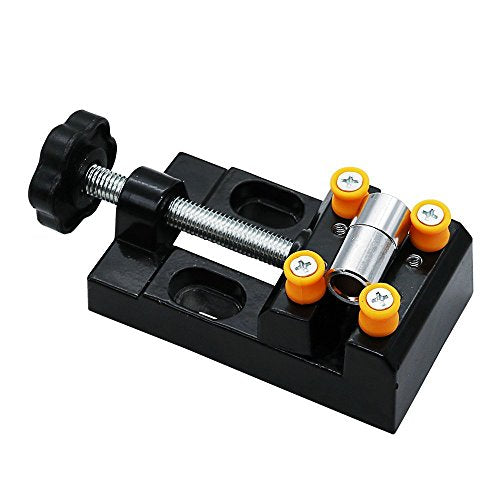 Yakamoz Universal Mini Drill Press Vise Clamp Table Bench Vice for Jewelry Walnut Nuclear Watch Repairing Clip On DIY Sculpture Craft Carving Bed - WoodArtSupply