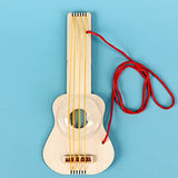 Toyvian 4 Sets Wooden Ukulele Stringed Music Instrument Unfinished Wood Guitar Build Your Ukulele DIY Ukulele Kit Brain Toy Kids Toys Handmade Guitar Toyvian