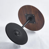 yotomaki 31.5" Round Dining Table with Natural Wood Table Top,Mid-Century Black and Walnut Tulip Table, Pedestal Base Table for 2-4 Person yotomaki