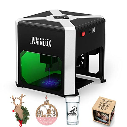 Laser Engraver WAINLUX K6 Pro, 3000mW Laser Engraving Machine, 0.05mm Accuracy, BT Connection Portable Mini Laser Cutter Engraver Tool for Wood Vinyl - WoodArtSupply