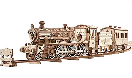 UGEARS Harry Potter Hogwarts Express 3D Puzzles for Adults to Build - Model Kits for Building Toy Train Set - 3D Wooden Puzzle Includes Train, UGEARS