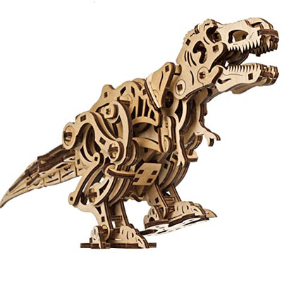 UGEARS Dinosaur 3D Model Kits - Jurassic Walking Tyrannosaurus Rex 3D Wooden Puzzles for Adults and All Family- Dinosaur Model Kit Wooden Puzzles -