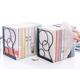 JIARI Adjustable Bookends Metal Book Ends Holder Shelf Heavy Duty Nonskid Bookend for Heavy Book (Round Black) JIARI