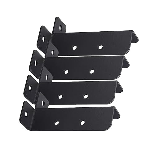 4 Set of Post Anchor Brackets Kit for Wood Fence Deck Post Anchor Base Brackets for Deck Supports, Porch Railing, Handrails and Post Holders,Deck