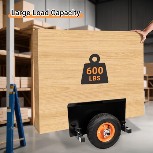 Eastrexon Panel Dolly, Door Dolly w/ 600LBS Load Capacity, Plywood Dolly w/ 8" Pneumatic Wheels & Pump, 0'' - 9.8'' Adjustable Clamp Panel Cart for - WoodArtSupply