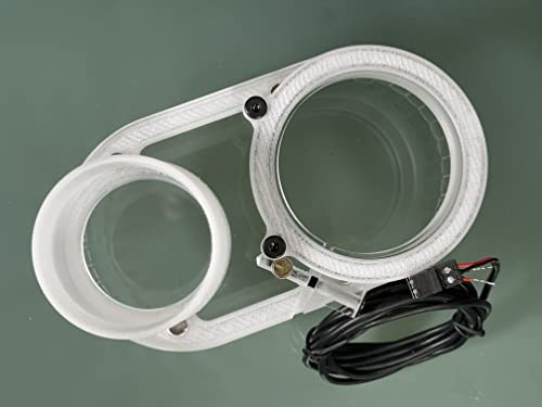 Clear Dust boot/shoe for Onefinity CNC milling machine + LED light ring - 65mm router body diameter - 2-1/4" Shop vac or 2-1/2 vacuum flex hose Generic