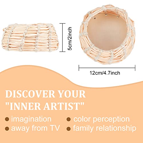 FREEBLOSS 2 Set Basket Weaving Kit Basket Making Kit Diffuser Sticks DIY Basket, Suitable for Kids Arts and Crafts Projects and Easter Basket FREEBLOSS