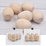 Unomor Wedding Decorations Childrens Toys 12pcs Unfinished Wood Easter Craft Eggs Wooden Fake Eggs for Crafts and Easter Egg Ornaments Wedding Unomor