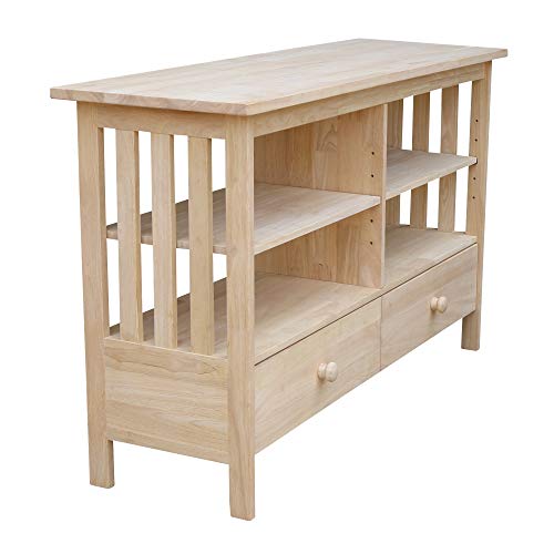 IC International Concepts International Concepts Unfinished Mission, Brown (TV-31) Entertainment/TV Stand IC International Concepts