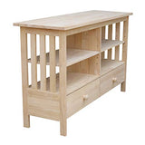IC International Concepts International Concepts Unfinished Mission, Brown (TV-31) Entertainment/TV Stand IC International Concepts