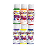 Colorations Liquid Water Color Paints, Set of 6, 2 OZ EA, Blue, Green, Red, Purple, Yellow, Orange, Party Favors, Craft & Glue Dye Colorations